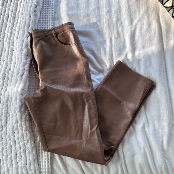 Aritzia Melina Straight Leg Faux Leather Pant - Picture 4 of 11